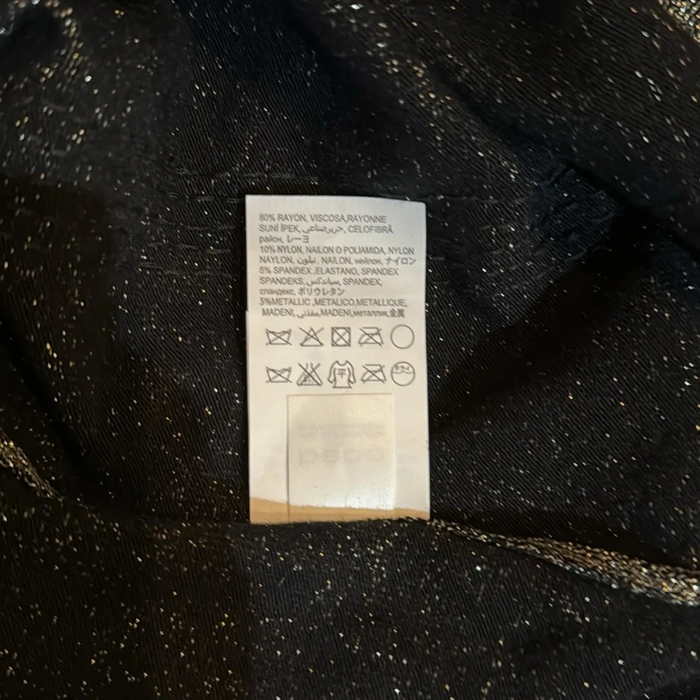 NWT Bebe One Shoulder Metallic Gold Cocktail Boutique Dress Size Large - Picture 11 of 11